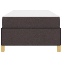 vidaXL Letto a molle Marrone scuro e Bianco 100 x 200 cm Tessuto