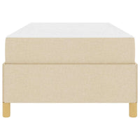 vidaXL Letto a molle con materasso Bianco e crema 100 x 200 cm Tessuto