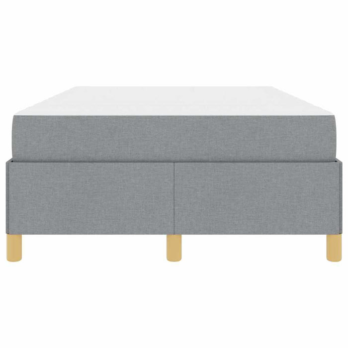 vidaXL Letto a molle Grigio chiaro e Bianco 120 x 190 cm Tessuto