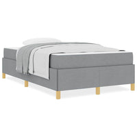 vidaXL Letto a molle Grigio chiaro e Bianco 120 x 190 cm Tessuto