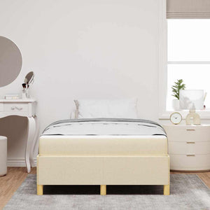 vidaXL Letto a molle Bianco e crema 120 x 190 cm Poliestere