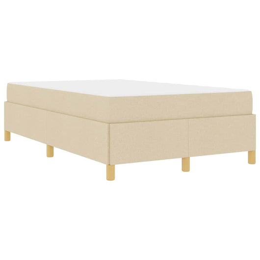 vidaXL Letto a molle Bianco e crema 120 x 190 cm Poliestere