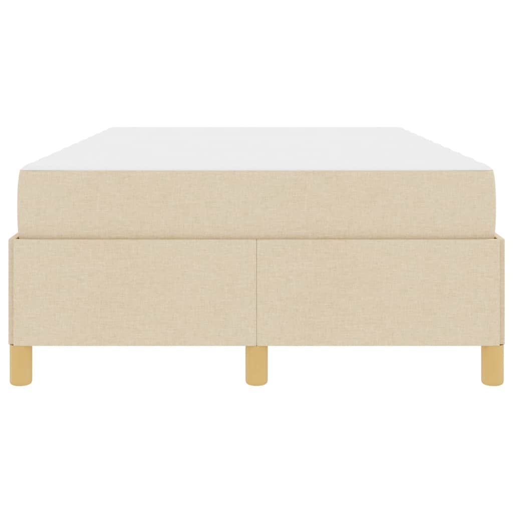 vidaXL Letto a molle Bianco e crema 120 x 190 cm Poliestere