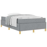 vidaXL Letto a molle Grigio chiaro e bianco e grigio chiaro