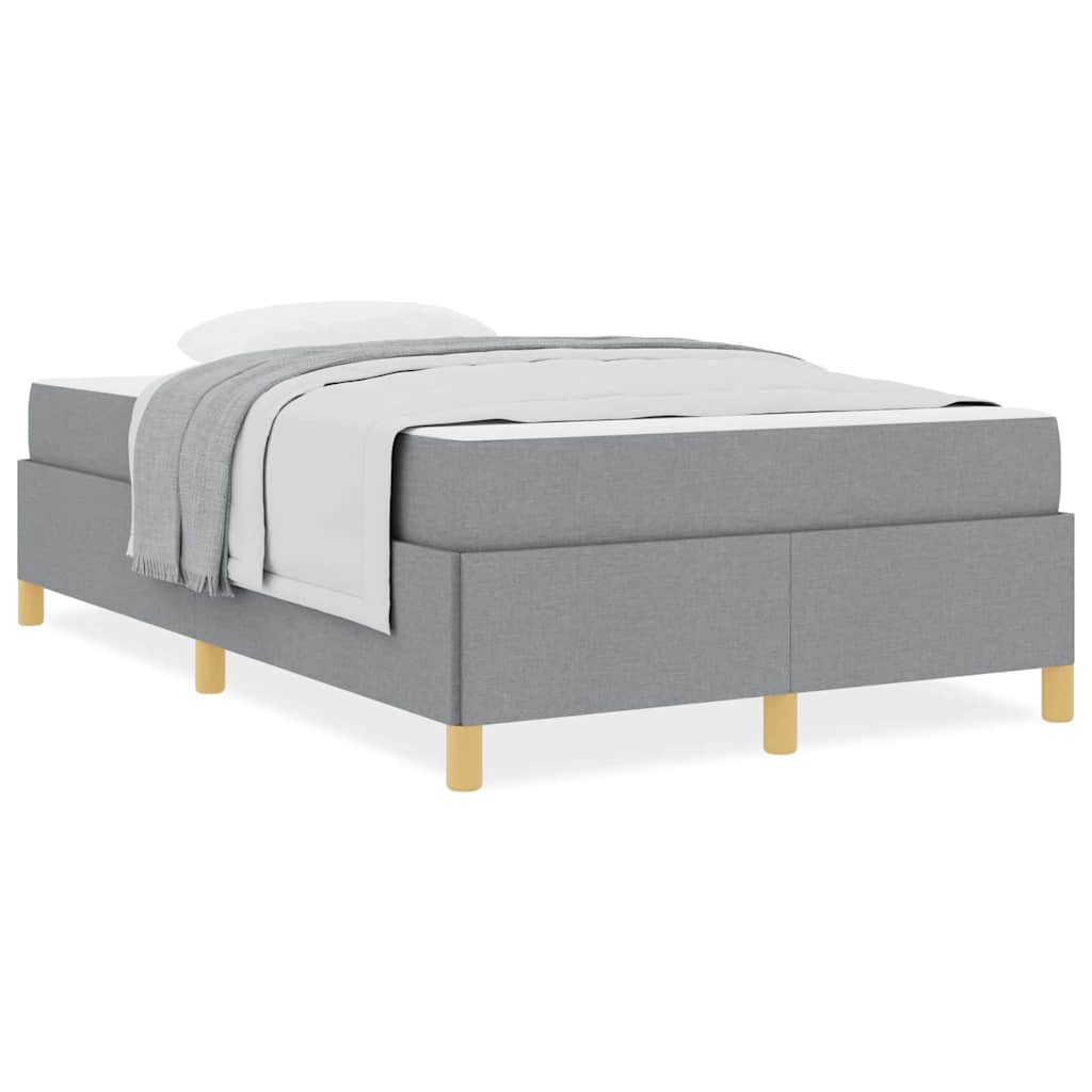 vidaXL Letto a molle Grigio chiaro e bianco e grigio chiaro