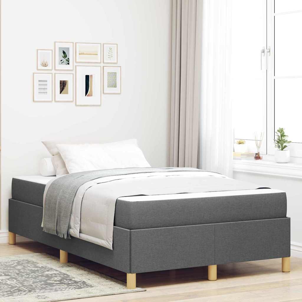 vidaXL Letto a molle Grigio scuro e bianco e grigio scuro 120 x 200 cm