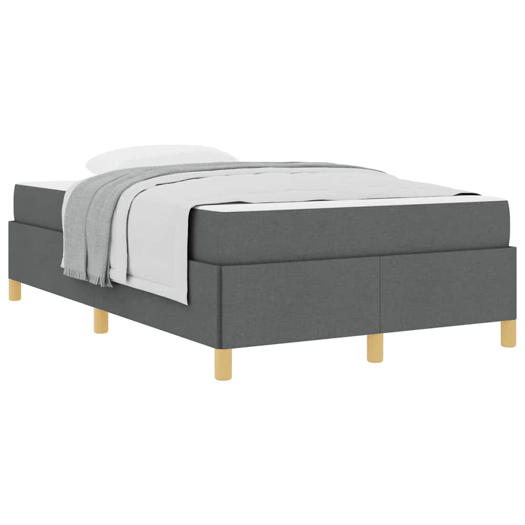 vidaXL Letto a molle Grigio scuro e bianco e grigio scuro 120 x 200 cm
