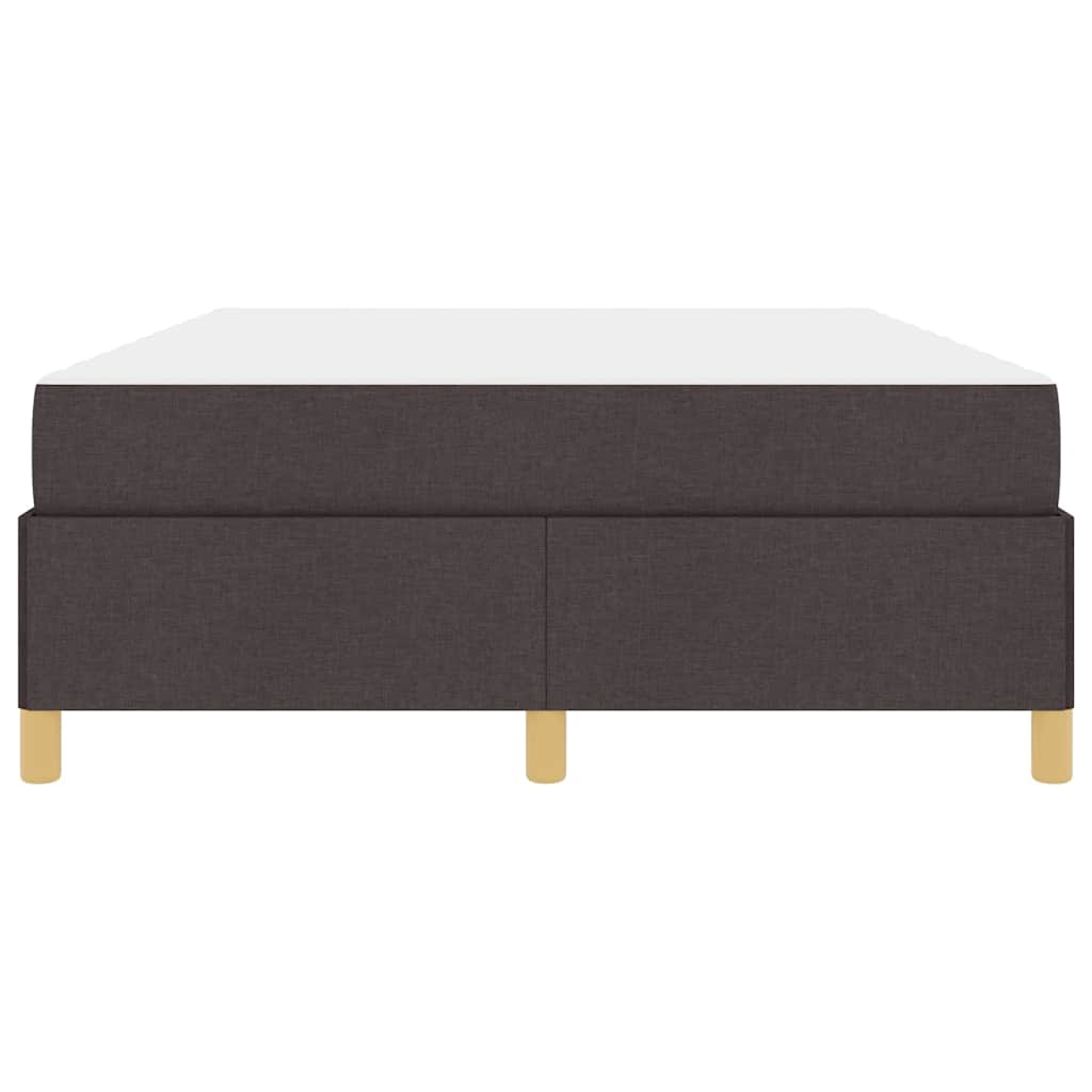 vidaXL Letto a molle Marrone scuro e Bianco 140 x 190 cm Tessuto