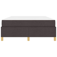 vidaXL Letto a molle Marrone scuro e Bianco 140 x 190 cm Tessuto