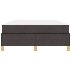 vidaXL Letto a molle Marrone scuro e Bianco 140 x 190 cm Tessuto