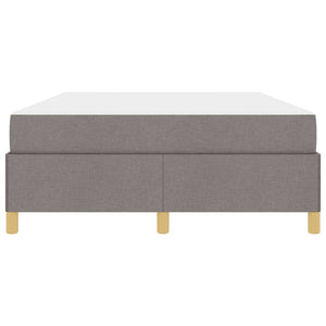 vidaXL Letto a molle con materasso Taupe e bianco 140 x 190 cm Tessuto