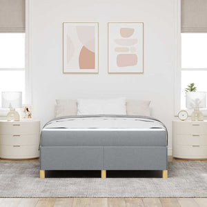 vidaXL Letto a molle Grigio chiaro e bianco e grigio chiaro