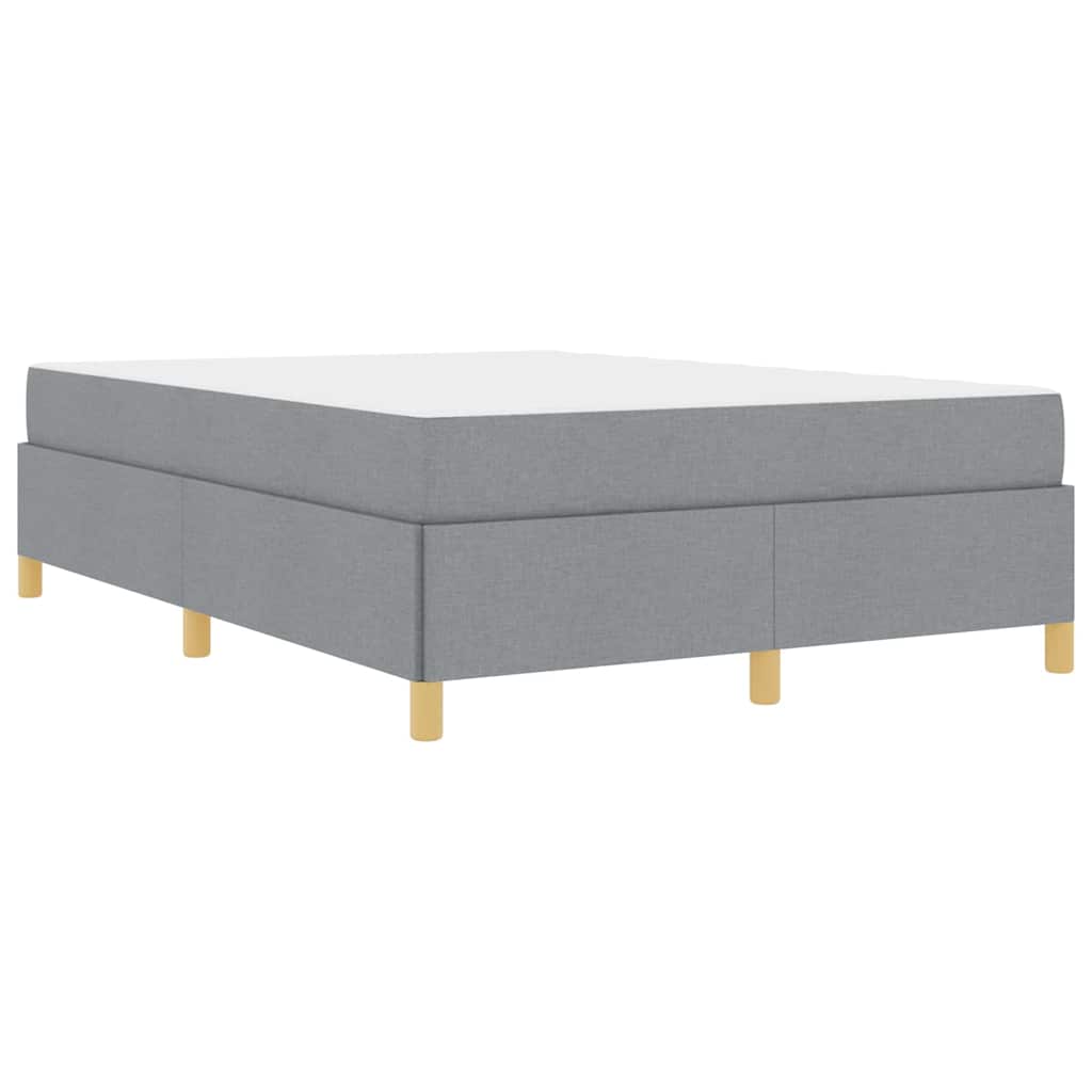 vidaXL Letto a molle Grigio chiaro e bianco e grigio chiaro