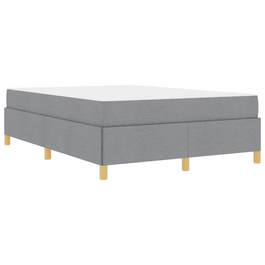 vidaXL Letto a molle Grigio chiaro e bianco e grigio chiaro