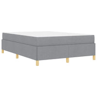 vidaXL Letto a molle Grigio chiaro e bianco e grigio chiaro