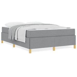 vidaXL Letto a molle Grigio chiaro e bianco e grigio chiaro