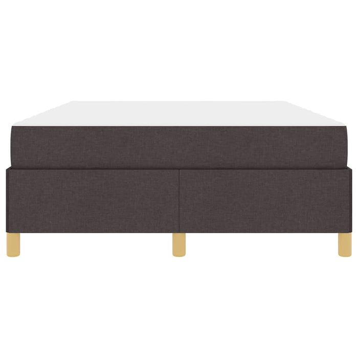 vidaXL Letto a molle Marrone scuro e Bianco 140 x 200 cm Tessuto