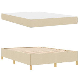 vidaXL Letto a molle con materasso Crema e Bianco 140 x 200 cm Tessuto