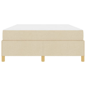 vidaXL Letto a molle con materasso Crema e Bianco 140 x 200 cm Tessuto