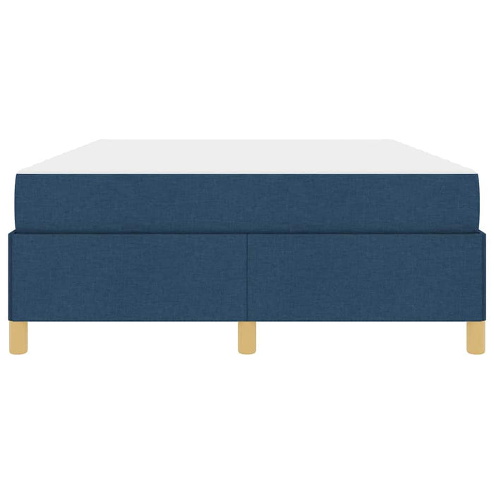 vidaXL Letto a molle Blu e Blu Marino e Bianco 140 x 200 cm Tessuto