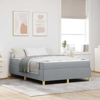 vidaXL Letto a molle Grigio chiaro e bianco e grigio chiaro