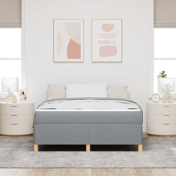 vidaXL Letto a molle Grigio chiaro e bianco e grigio chiaro