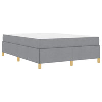 vidaXL Letto a molle Grigio chiaro e bianco e grigio chiaro
