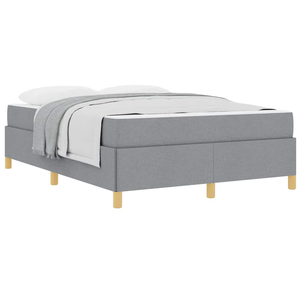 vidaXL Letto a molle Grigio chiaro e bianco e grigio chiaro