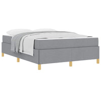 vidaXL Letto a molle Grigio chiaro e bianco e grigio chiaro