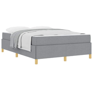 vidaXL Letto a molle Grigio chiaro e bianco e grigio chiaro