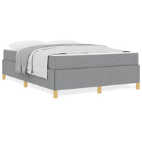 vidaXL Letto a molle Grigio chiaro e bianco e grigio chiaro