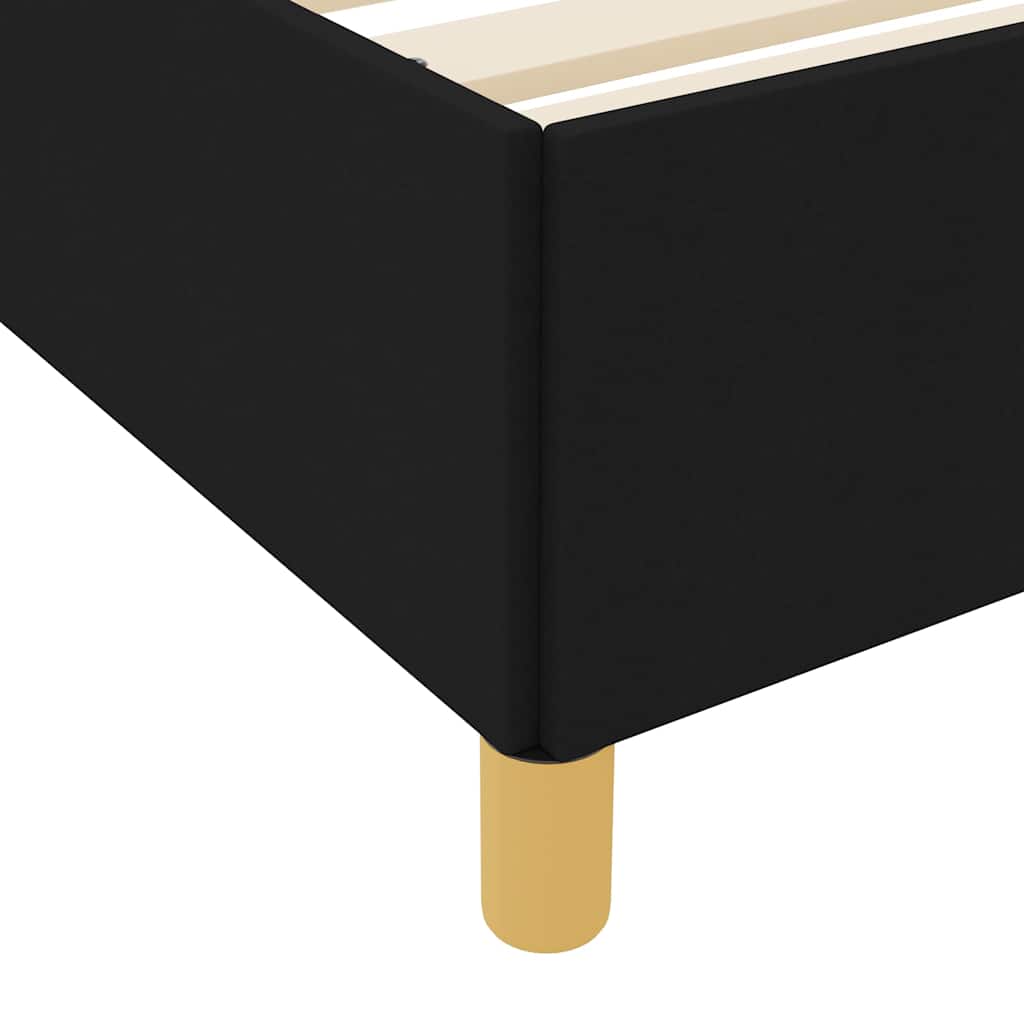Struttura del letto con materasso Nero 160 x 200 cm Tessuto 3398950