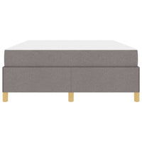 vidaXL Letto a molle con materasso Taupe e bianco 160 x 200 cm Tessuto
