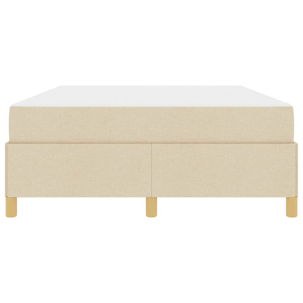 vidaXL Letto a molle con materasso Crema e Bianco 160 x 200 cm Tessuto