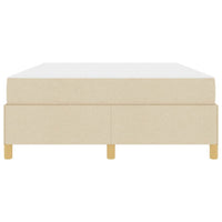 vidaXL Letto a molle con materasso Crema e Bianco 160 x 200 cm Tessuto