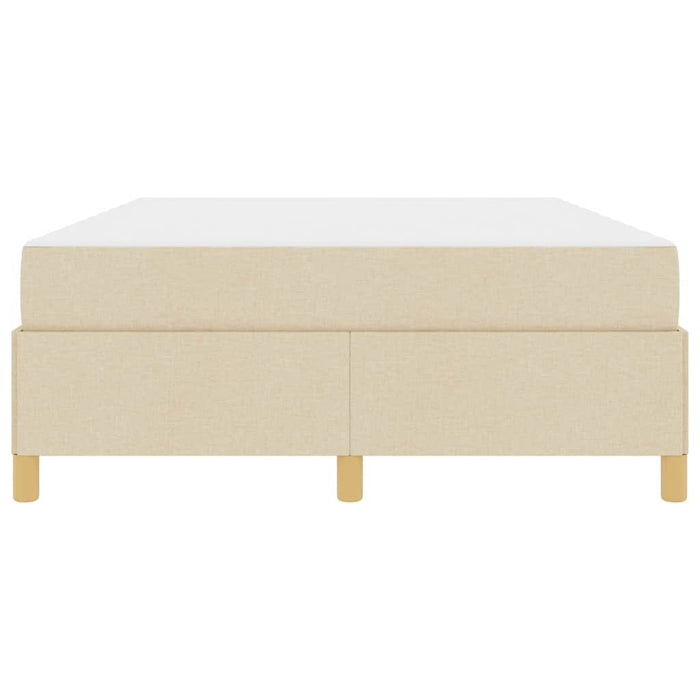 vidaXL Letto a molle con materasso Crema e Bianco 160 x 200 cm Tessuto