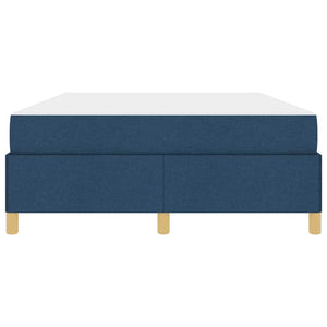 vidaXL Letto a molle con materasso Blu e Bianco 160 x 200 cm Tessuto