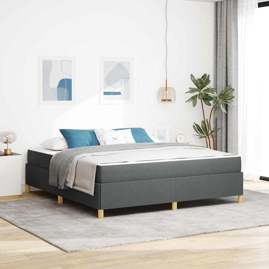 vidaXL Letto a molle Grigio scuro e bianco e grigio scuro 180 x 200 cm