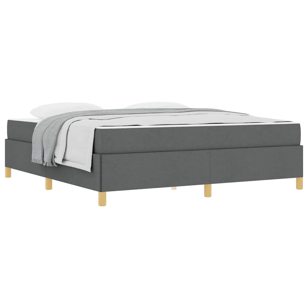 vidaXL Letto a molle Grigio scuro e bianco e grigio scuro 180 x 200 cm