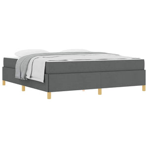 vidaXL Letto a molle Grigio scuro e bianco e grigio scuro 180 x 200 cm