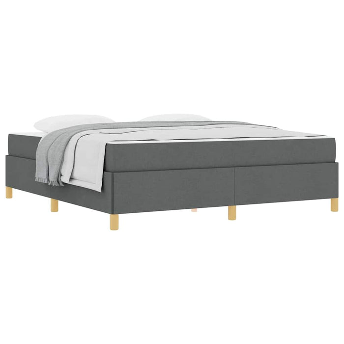 vidaXL Letto a molle Grigio scuro e bianco e grigio scuro 180 x 200 cm