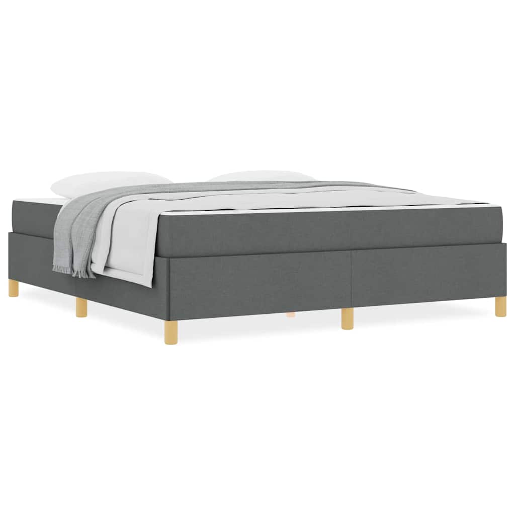 vidaXL Letto a molle Grigio scuro e bianco e grigio scuro 180 x 200 cm