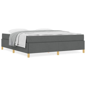 vidaXL Letto a molle Grigio scuro e bianco e grigio scuro 180 x 200 cm