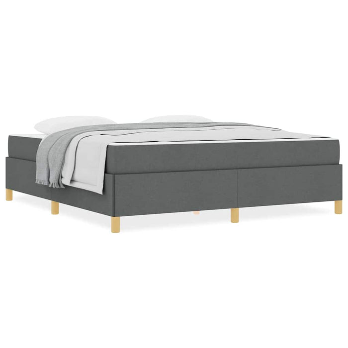 vidaXL Letto a molle Grigio scuro e bianco e grigio scuro 180 x 200 cm
