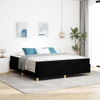 vidaXL Letto a molle Nero e Bianco e Nero 180 x 200 cm Tessuto