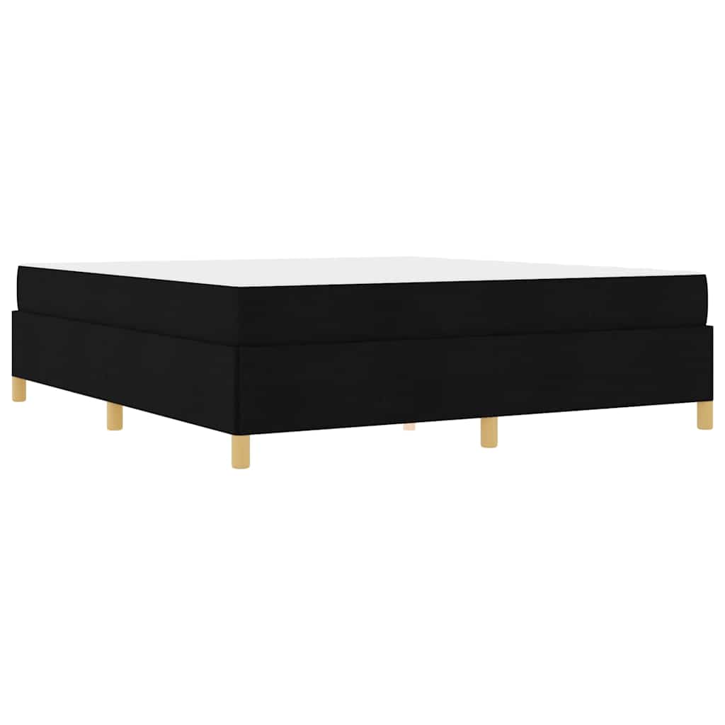 vidaXL Letto a molle Nero e Bianco e Nero 180 x 200 cm Tessuto