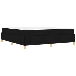 vidaXL Letto a molle Nero e Bianco e Nero 180 x 200 cm Tessuto