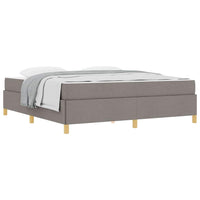 vidaXL Letto a molle con materasso Taupe e bianco 180 x 200 cm Tessuto