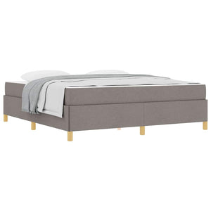vidaXL Letto a molle con materasso Taupe e bianco 180 x 200 cm Tessuto