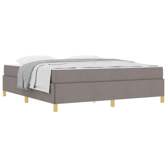 vidaXL Letto a molle con materasso Taupe e bianco 180 x 200 cm Tessuto